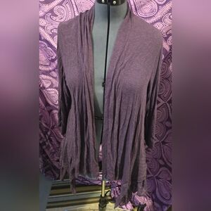 NWOT purple open cardigan by LOGO Lori Goldstein